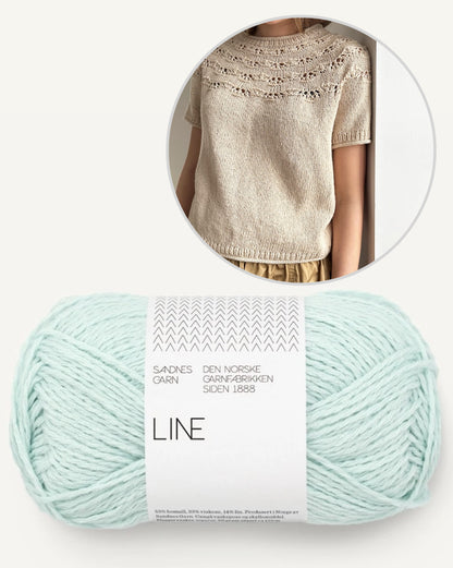 Noomi Tee | delicate shell pattern made from Line by Sandnes Garn