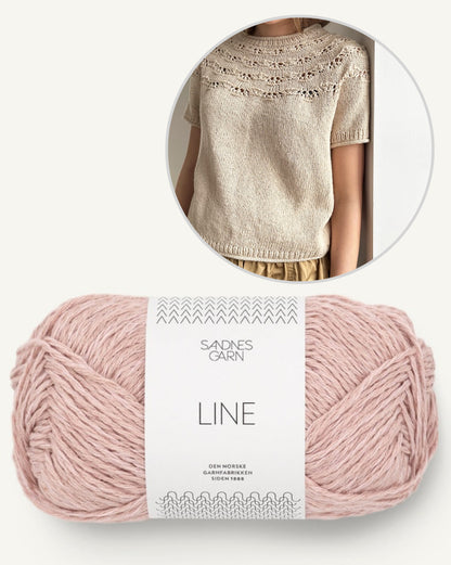 Noomi Tee | delicate shell pattern made from Line by Sandnes Garn