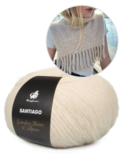 PetiteKnit Nora Neck einfädig mit Santiago von MAyflower Denmark 11