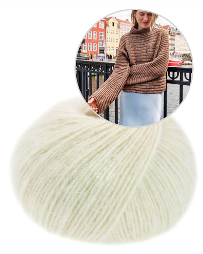 Lana Grossa Nordic Rippenpullover mit Natural Alpaca Pelo 5