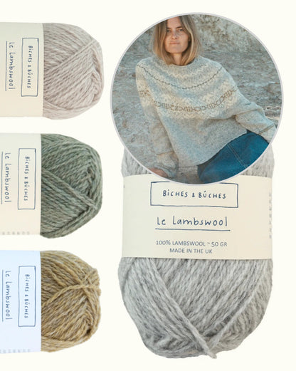 Norwegian Mountain Sweater | classic pattern in Le Lambswool by Biches & Bûches