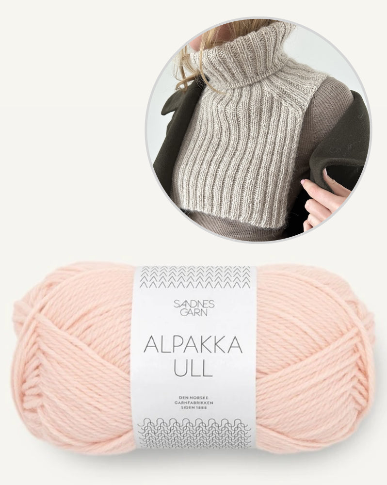 Note Rib Neck von LeKnit mit Alpakka Ull von Sandnes Garn 11
