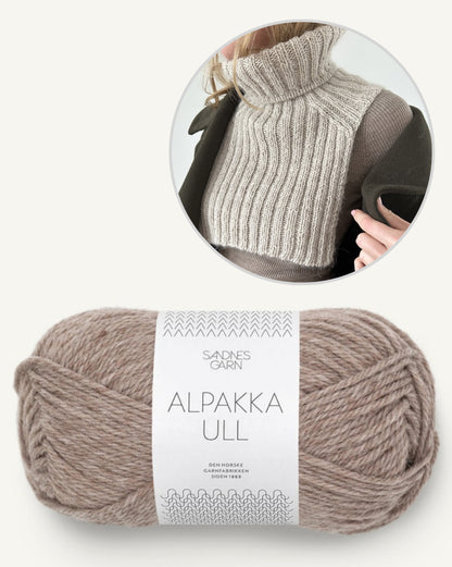 Note Rib Neck von LeKnit mit Alpakka Ull von Sandnes Garn 15