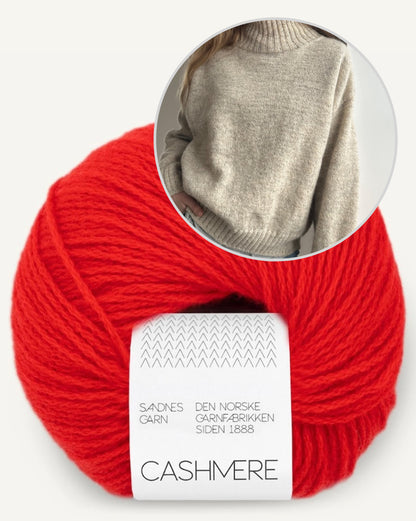 Note Sweater | kashmirpullover fra dine drømme med Cashmere fra Sandnes Garn