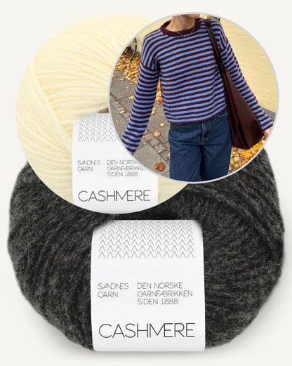 Olga Blouse - Sandnes Editie | luxueuze strepen van kasjmier van Sandnes Garn