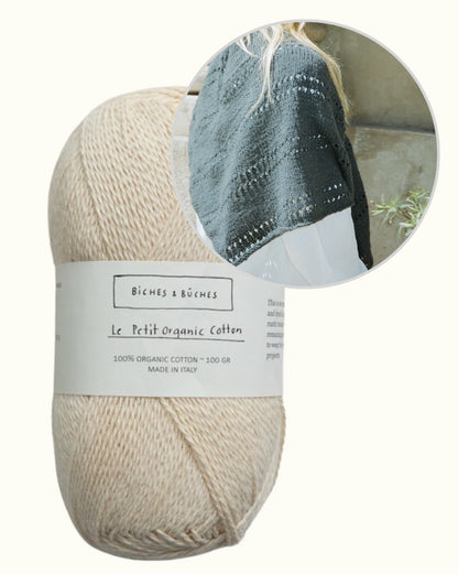 Olivia Shawl | Basic summer shawl made from Le Petit Organic Cotton by Biches & Bûches