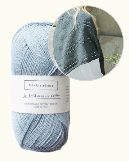 Olivia Shawl | Basic summer shawl made from Le Petit Organic Cotton by Biches & Bûches