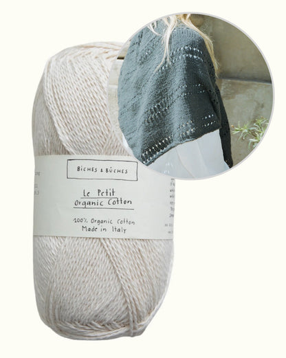 Olivia Shawl | Basic summer shawl made from Le Petit Organic Cotton by Biches & Bûches