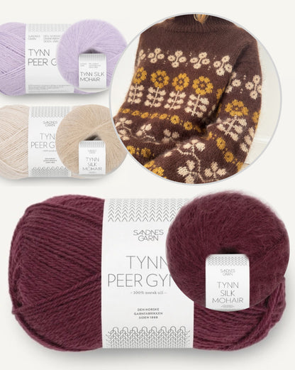 Mona Sweater | Flowerpower aus Tynn Peer Gynt und Tynn Silk Mohair von Sandnes Garn