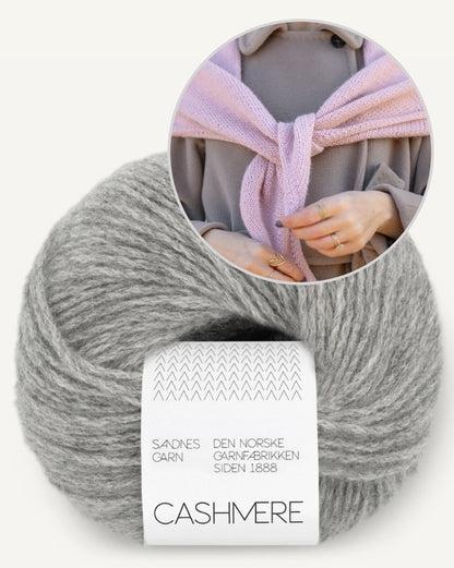 One More Row Tørklæde | super nem i Cashmere fra Sandnes Garn