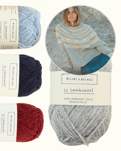 Norwegian Mountain Sweater | classic pattern in Le Lambswool by Biches & Bûches
