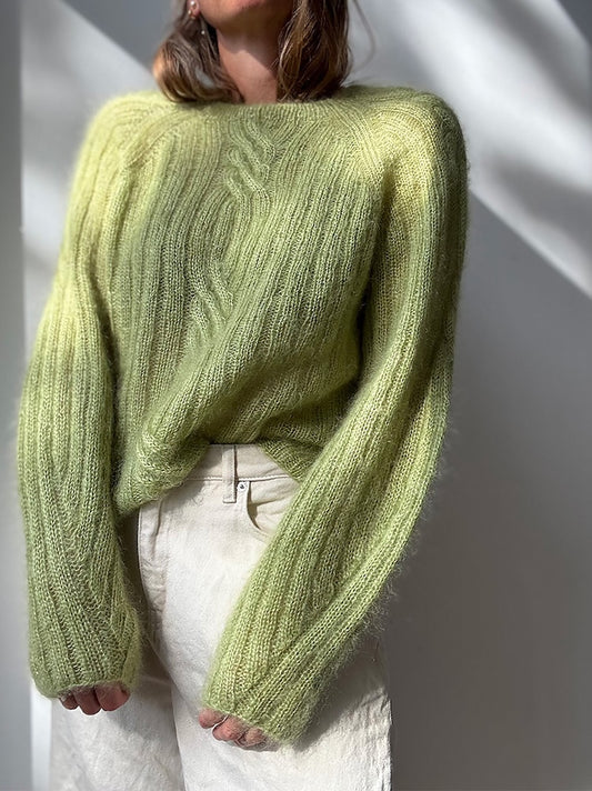 Twist Light Loop Sweater | zarte Zöpfe aus Soft Silk Mohair von Knitting for Olive