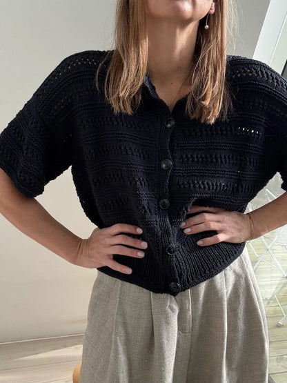 Cardigan Lacey Loop | délicat motif en Pure Silk de Knitting for Olive