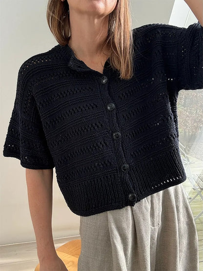 Cardigan Lacey Loop | délicat motif en Pure Silk de Knitting for Olive
