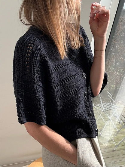 Cardigan Lacey Loop | délicat motif en Pure Silk de Knitting for Olive