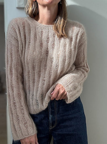 Ripple Loop Sweater | sart mohairbluse i Tynn Silk Mohair fra Sandnes Garn