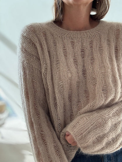 Ripple Loop Sweater | sart mohairbluse i Tynn Silk Mohair fra Sandnes Garn
