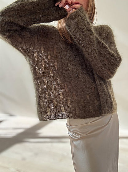 Ripple Loop Sweater | sart mohairbluse i Tynn Silk Mohair fra Sandnes Garn