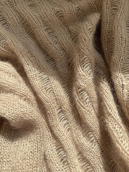 Ripple Loop Sweater | sart mohairbluse i Tynn Silk Mohair fra Sandnes Garn
