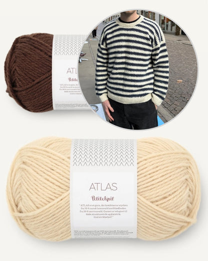 Otto Sweater Man | Contrasting stripes from Atlas by Sandnes Garn