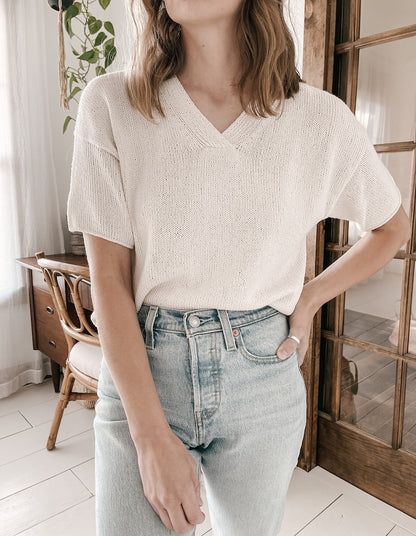 Moon Set Tee | lässiges Seidenshirt aus Pure Silk von Knitting for Olive