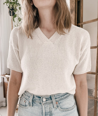 Moon Set Tee | lässiges Seidenshirt aus Pure Silk von Knitting for Olive