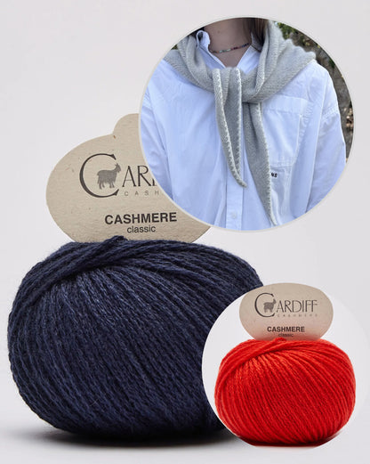Écharpe Phoebe | super facile en Classic Cashmere de Cardiff Cashmere
