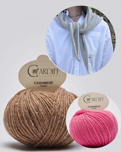 Écharpe Phoebe | super facile en Classic Cashmere de Cardiff Cashmere