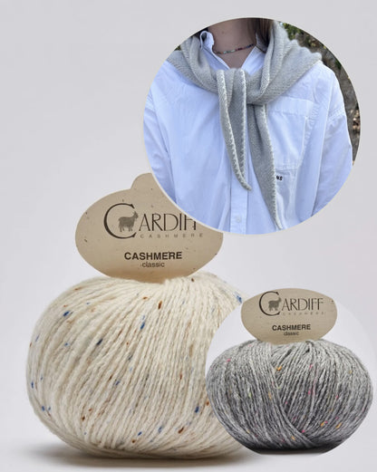 Écharpe Phoebe | super facile en Classic Cashmere de Cardiff Cashmere