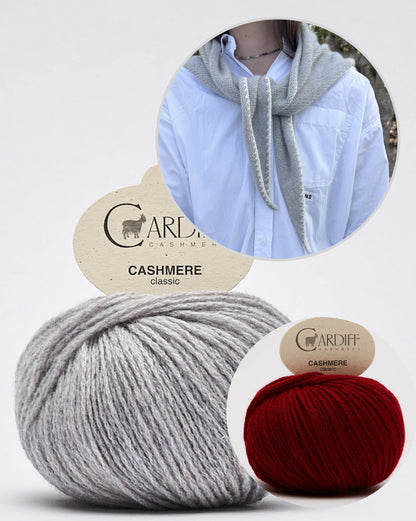 Écharpe Phoebe | super facile en Classic Cashmere de Cardiff Cashmere