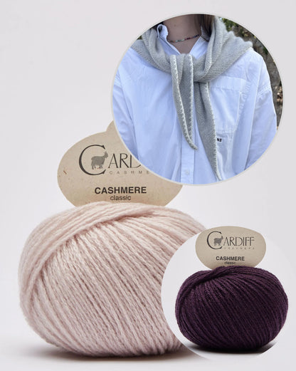 Écharpe Phoebe | super facile en Classic Cashmere de Cardiff Cashmere