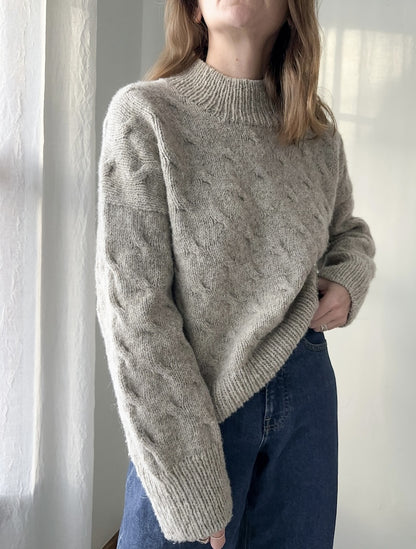 Seaway Pullover | zartes Zopfmuster aus Le Petit Lambswool und Le Petit Silk Mohair von Biches & Bûches