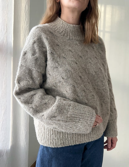 Seaway Pullover | zartes Zopfmuster aus Le Petit Lambswool und Le Petit Silk Mohair von Biches & Bûches