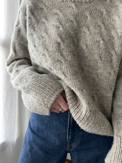 Seaway Pullover | zartes Zopfmuster aus Le Petit Lambswool und Le Petit Silk Mohair von Biches & Bûches