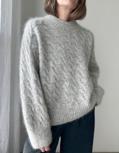 Shoreline Sweater | delicate pattern from Fjallalopi and Tynn Silk Mohair