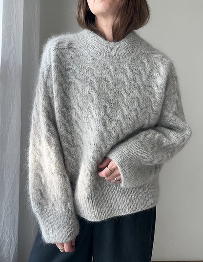 Shoreline Sweater | delicate pattern from Fjallalopi and Tynn Silk Mohair