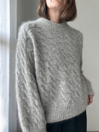 Shoreline Sweater | delicate pattern from Fjallalopi and Tynn Silk Mohair
