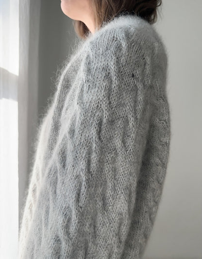 Shoreline Sweater | delicate pattern from Fjallalopi and Tynn Silk Mohair