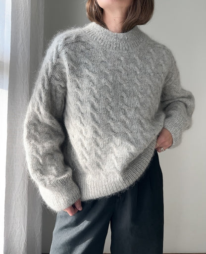 Shoreline Sweater | delicate pattern from Fjallalopi and Tynn Silk Mohair