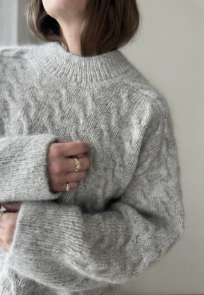 Shoreline Sweater | delicate pattern from Fjallalopi and Tynn Silk Mohair