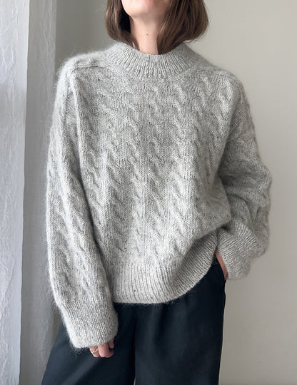 Shoreline Sweater | delicate pattern from Fjallalopi and Tynn Silk Mohair