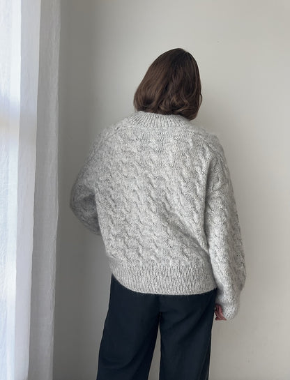 Shoreline Sweater | delicate pattern from Fjallalopi and Tynn Silk Mohair