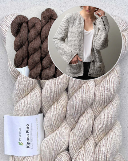 Paris Loop Cardigan | elegant jacket made from Alpaca Fino and Alpaca Lace by Pascuali