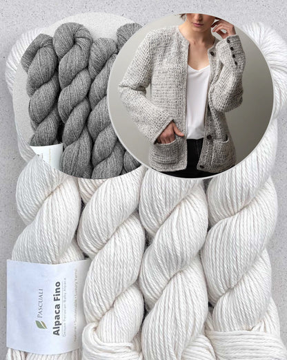 Paris Loop Cardigan | elegant jacket made from Alpaca Fino and Alpaca Lace by Pascuali