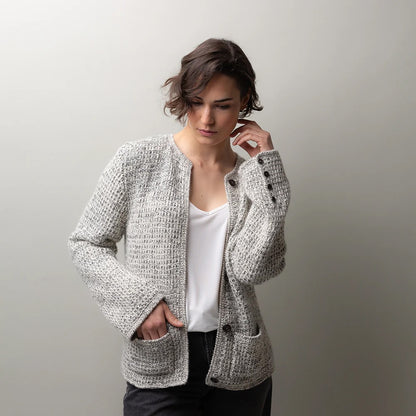 Paris Loop Cardigan | elegant jacket made from Alpaca Fino and Alpaca Lace by Pascuali