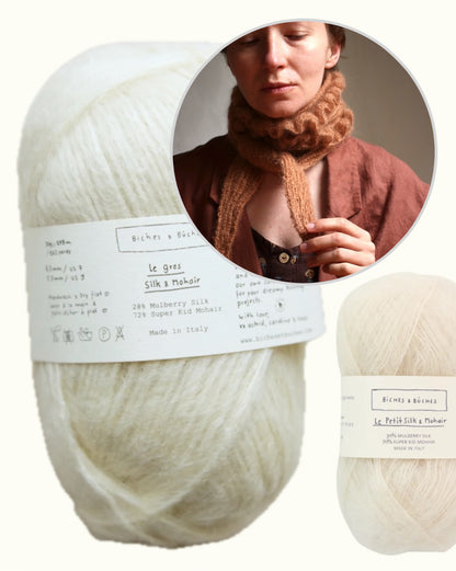 Parnassia šalle | smalks volānu lakats no Biches & Bûches Le Gros un Le Petit Silk & Mohair dzijas
