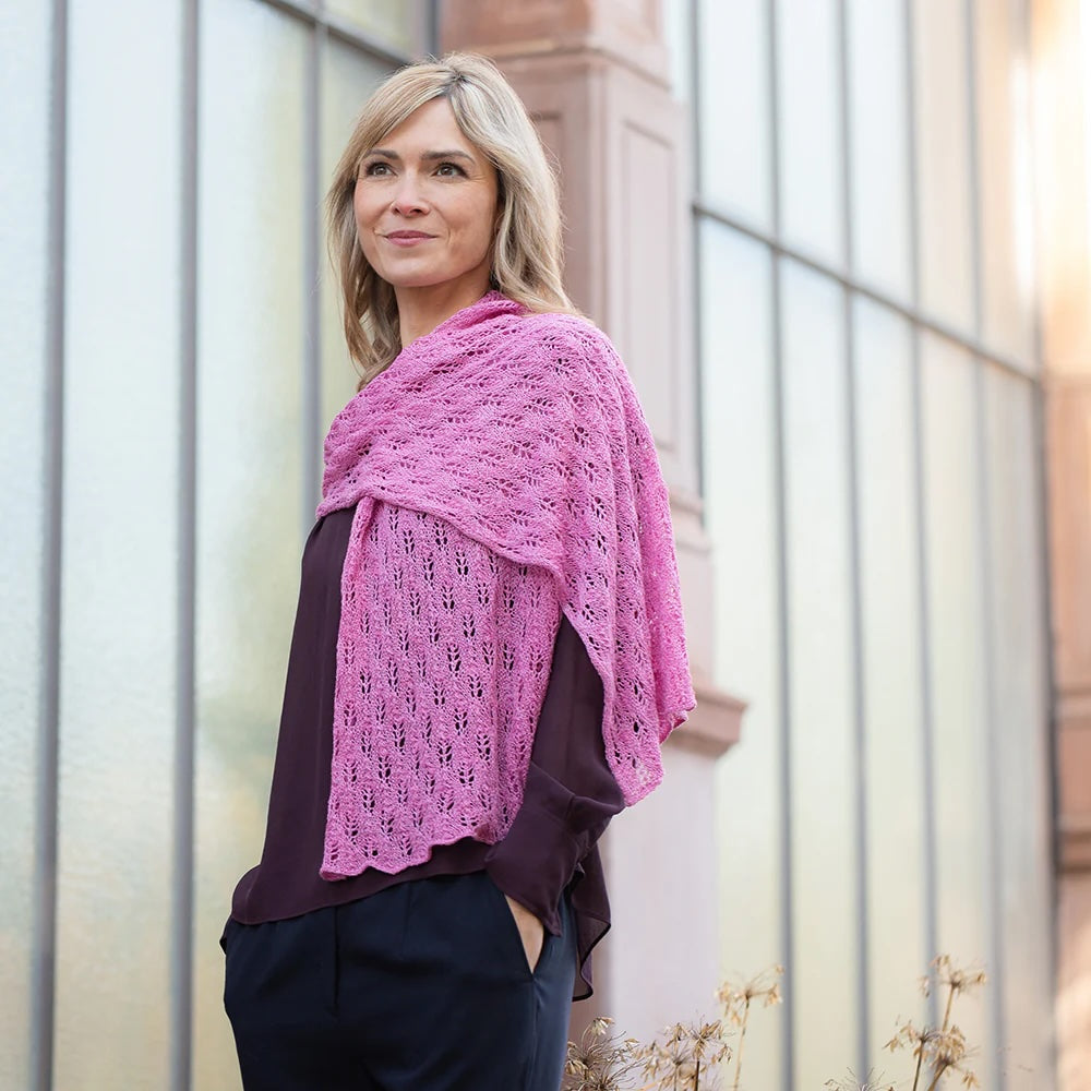 Flower Stole | soft linen stole made from Linen Bloom by Pascuali