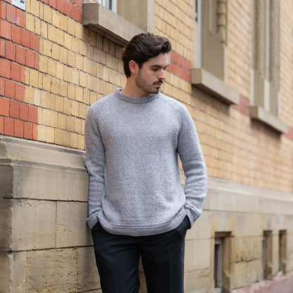 Granite Line Sweater | light melange effect made from Puno and Suave by Pascuali