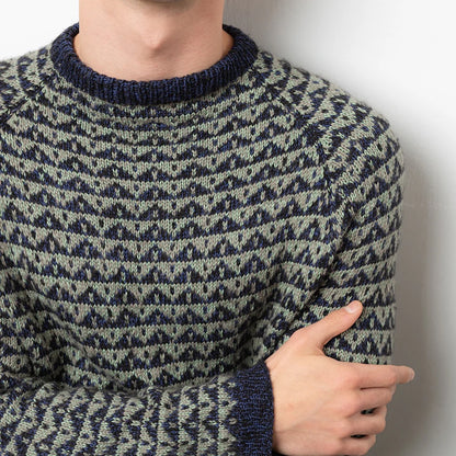 Trigon Sweater | Motif jacquard avec Suave et Arctic Pearl de Pascuali