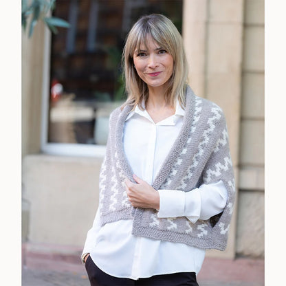 Zigzag Cape | Norwegian pattern made from Babyalpaca Los Andes